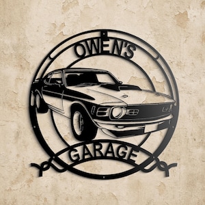 Ford Mustang Boss 1970 | Personalized Sign | Custom Metal Garage Decor | Classic Car Wall Art | Home Decor for Mustang Lovers