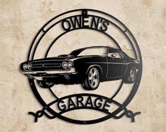 1971 Challenger HEMI | Personalized Sign | Custom Metal Wall Art For Garage, Man Cave, Muscle Car Decor