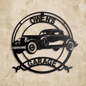 1930&#39;s Packard Metal Sign, Classic Car Wall Art, Vintage Garage Decor, Packard Garage Sign, Retro Auto Accessories, Personalized Metal Art