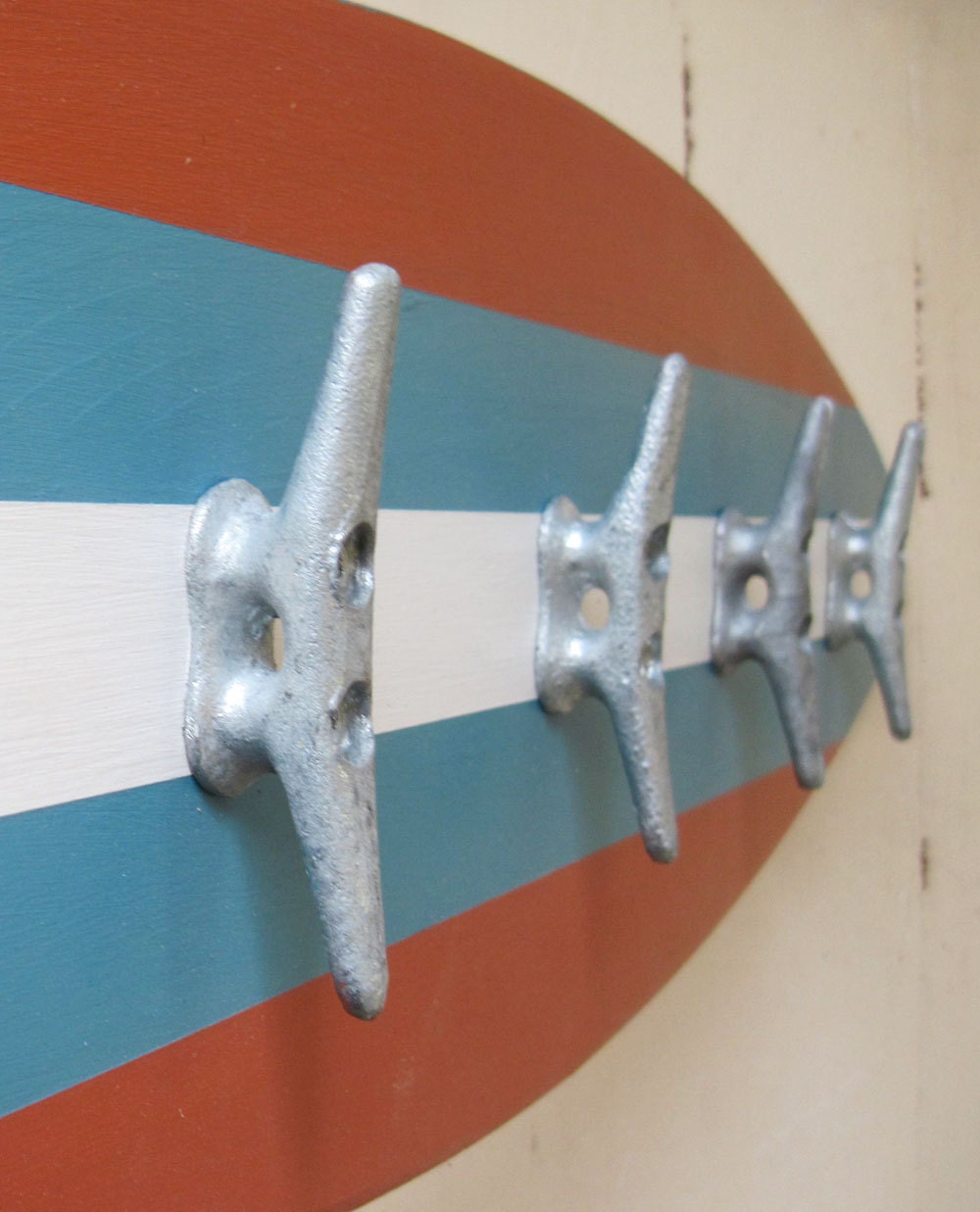 Surfboard Coat Rack 28 Orange and Turquoise Etsy