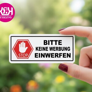Magnet sign / mailbox signs with high adhesive strength / Please no advertising! for mailbox