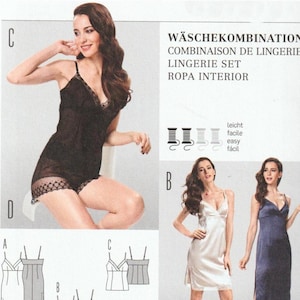Women's Lingerie Set V Burda Sewing Pattern 7186 Uncut