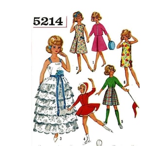PDF Simplicity Vintage Tammy 12&quot; Fashion Doll 5214 Sewing Pattern