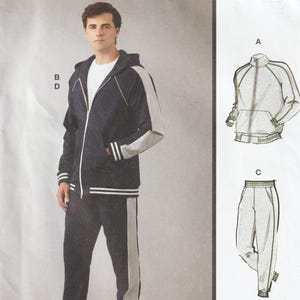 McCalls Men's Track Pants & Hoodie Sweatshirt Sewing Pattern 8441 Sizes- 44-52 Uncut