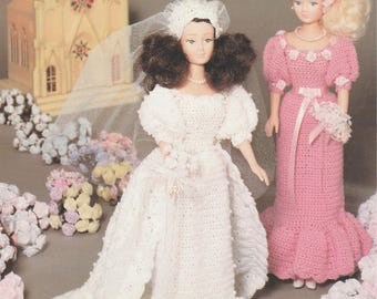 バービー人形のウェディングドレス - かぎ針編みのパターン - Etsy 日本