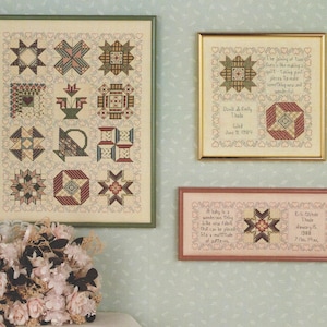 PDF Homespun Memories Quilts Counted Cross Stitch Vintage Pattern