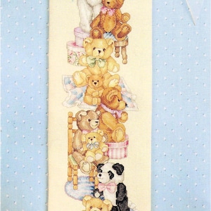 PDF Teddy Bears Bell Pull Counted Cross Stitch Vintage Pattern