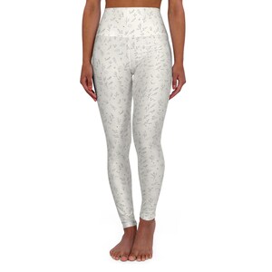 Floral High Waisted Yoga Leggings, Activewear for Yoga, Workout Leggings, Comfortable Exercise Pants, Gift for Fitness Lovers