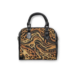 Heftige Leopard Print Schulter Handtasche | Schicke Einkaufstasche für Frauen | Perfekt für jeden Anlass | Stilvolle Handtasche Mode Accessoires, Alltag