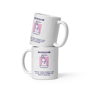 Warsaw Mermaid: Rebuilt & Complaining – Polish Pride - White glossy mug