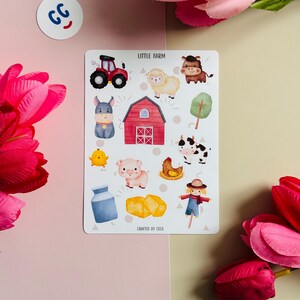 Farm Sticker Set / Farm Sticker Sheet / Planner Sticker Sheet / Journal Stickers / Scrapbooking stickers