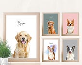 Custom Watercolor Dog Portrait: Personalized Pet Art (Digital Download)