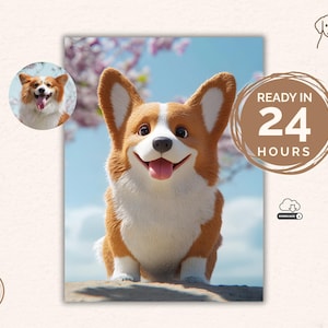 Digital Personalized Dog Portrait | Custom Pet Illustration | Unique Gift for Dog Lovers | Pet Portrait from Photo