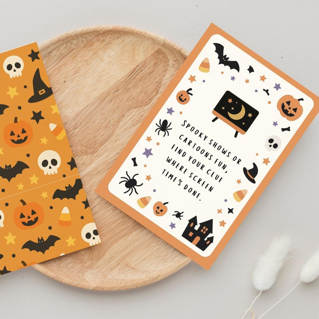 Halloween Scavenger Hunt Printable Game | Kids Party Activity | Clue ...