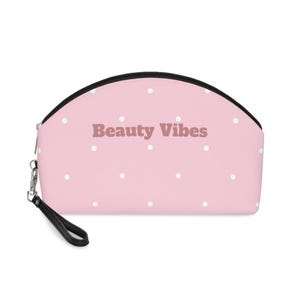 Beauty Vibes - Makeup Bag, Cosmetic Pouch, Travel Organizer, Toiletry Case, Zippered Bag for Makeup, Beauty Lover Gift