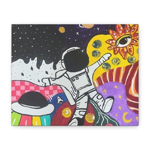 Astronaut Adventure Canvas Print, Colorful Space Art, Cosmic Wall Decor, Unique Gift for Dreamers, Home Office Decoration, [...]
