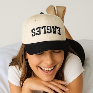 Game Day Hat Upside Down Hat, Custom Embroidered Upside Down Vintage Trucker Hat, Custom Upside Down Text Hat, Football Mom, Football Gift