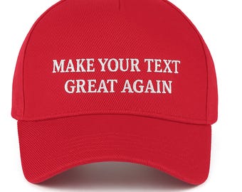 Cappello Rendi di nuovo fantastico il tuo testo, cappello con testo ricamato, cappello con il tuo testo qui, cappello personalizzato, cappello Trump Maga, cappello con testo personalizzato, cappello da baseball