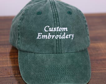 Custom Embroidered Hat, Custom Logo Hats, Personalized Dad Cap, Mothers Day Gift, Monogram Vintage Hat, Bachelorette Party Hat, Baseball Hat
