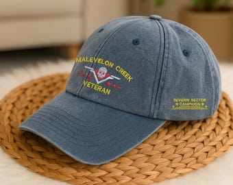 Malevelon Creek Veteran Hat, Vengeance for the Greek Embroidered Cap, Malevelon Creek Baseball Cap, Malevelon Creek, Trendy Malevelon Hat