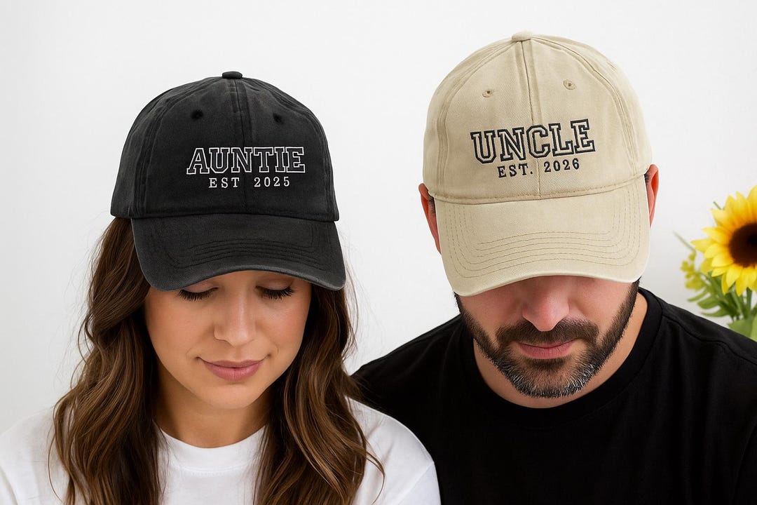 Custom Auntie Hat, Auntie Uncle Embroidered Hat, Custom Unisex Baseball ...