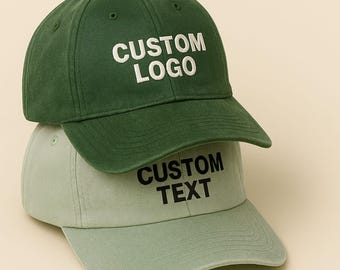Custom Logo Hat, Personalized Cap, Custom Text Embroidered Hat, Vintage Baseball Hat, Gift for New Dad Mom, Gift for Bride, Bachelorette Hat