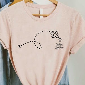 Personalized Flight Shirt,Custom Destination Shirt, Family Trip Shirt, Travel Gift, Custom Travel Shirt, Vacation Shirt, Summer Vacation Tee
