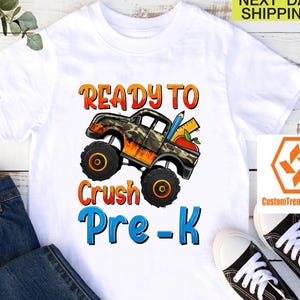 Boys Pre K First Day of School Shirt, Ready To Crush T-shirt, First Day of School Tee, Pre K Shirt, Pre-K Dude Tee, Peace Out Pre K Shirt