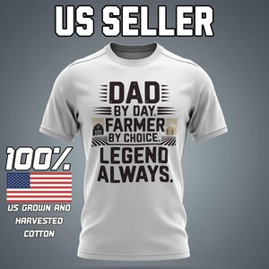 Funny Farmer Father&#39;s Day Shirt, Dad Legend Birthday Gift Tee, Gift for Pap, Gift for Farmer, Funny Workshirt, Farm Life Shirt, Farming Tee