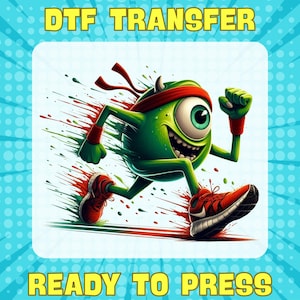 Monster mike DTF Transfer, niedliche Monster Charaktere Shirt Design, mike Sulley Boo druckbare, Disney bereit zu Pressen von Film, Disneyland Dtf Druck