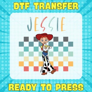 Toy Story DTF Transfer, Disney Pixar Character Ready To Press, Buzz Woody Jessie Rex Dtf Print, Cute DTF Shirt for Kids, Toy Story Birthday