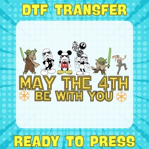 Star Wars Mickey Ears DTF Transfer, Disney Inspired Direct to Film Print, Star Wars Dtf Print, Cute Galaxy Characters, Cartoon Shirt Design