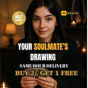 Soulmate Drawing and Tarot Reading - Draw My Soulmate - Future Husband Traits, Initials, Zodiac Insight, Psychic Love Reading, Same Hour