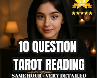 10 Questions Tarot Reading | Psychic | Same Hour | Detailed Guidance