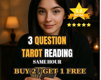 Same Hour Tarot Reading: 3 Questions, Love, Career, Future