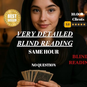 HETZELFDE UUR Blind lezen zonder vragen | Blinde tarotlegging | Zeer gedetailleerde paranormale lezing | Algemeen spiritueel advies | Koop 2 en krijg 1 gratis