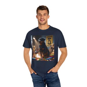 T-shirt unisexe animé pour chien Rotwiller, t-shirt cool pour amoureux des chiens, cadeau unique pour propriétaire d'animal de compagnie, t-shirt graphique, chemise animal drôle
