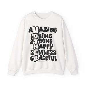 Motherhood Tribute Crewneck Sweatshirt, Gifts for Mom, Mother&#39;s Day Apparel, Family Sweatshirt, Cozy Fashion for Moms, Birthday Gift for