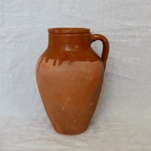 Olive Jar Vase in Rust