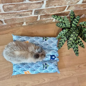 Lit à roulettes pour lapin, lit de rêve pour lapin, oreiller douillet pour lapin, doux, imperméable, cochon d&#39;Inde et furet