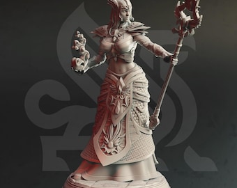Elf Wizard Sorcerer Female, DND Miniatures, TTRPG, Tabletop Minis, Pathfinder, Fantasy, DMStash