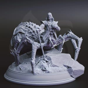 Drider Noble Miniature | Drow Aristocrat | Large DnD Boss Mini | Spider Humanoid | Underdark Villain | TTRPG Tabletop Mini | DMStash