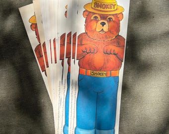 Smokey The Bear Vintage 1978 Bookmark Forest Service Department of agriculture