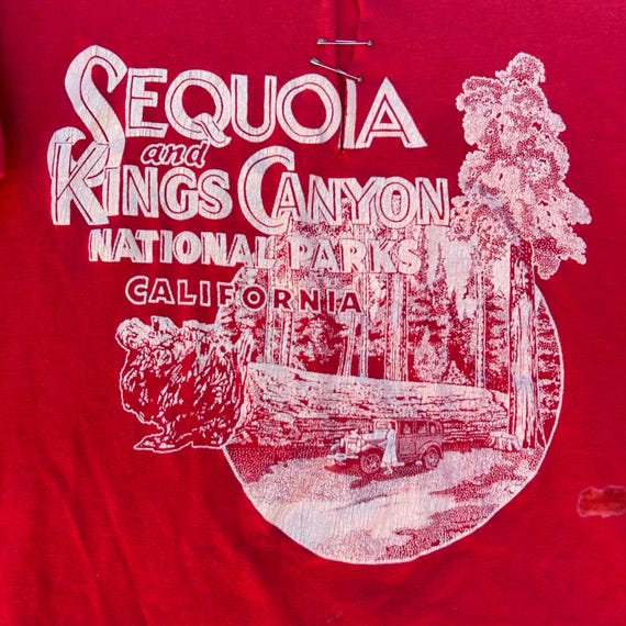 Sequoia and Kings Canyon National Parks Vintage 1970s California Cut and Cropped T-shirt