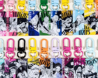 1.6 inches | OP Pirate Crew Acrylic Keychain | Straw Hat Style Charm | Japanese Anime Bag Charm