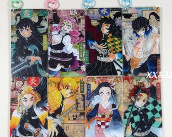 3.2 inches | Hashira Style Japanese Anime Keychain | Kimono Sword Warrior Acrylic Charm | Slayer Anime Aesthetic Bag Pendant