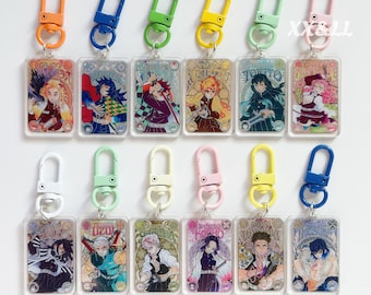1.6 inches | Hashira Style Anime Keychain | Slayer-Inspired Acrylic Bag Charm