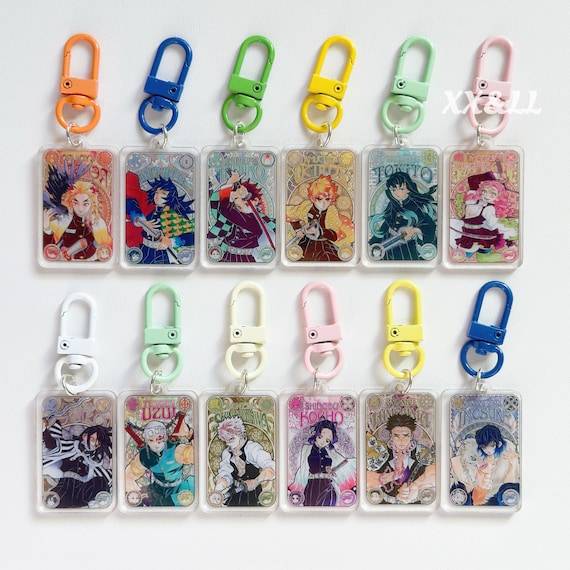 1.6 inches | Hashira Style Anime Keychain | Slayer-Inspired Acrylic Bag Charm