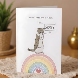I’m sorry card ‘You don’t always need to be right, but… Sorry!’ - Ink & Spice Co cards
