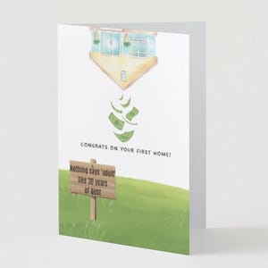 Herzlichen Glückwunsch zu deinem ersten eigenen Zuhause: Nichts sagt 'erwachsen' aus wie 30 Jahre Verschuldung - Ink & Spice Karten